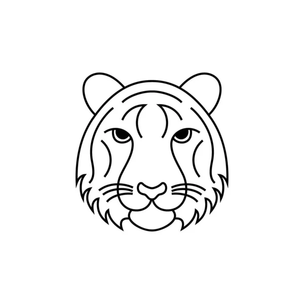 Icône tête de tigre — Image vectorielle