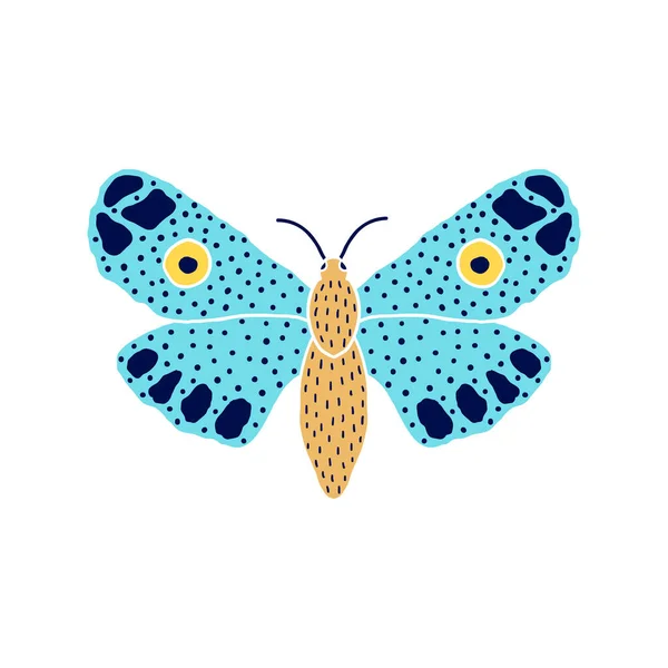 Motýl ve stylu čmáranice — Stockový vektor