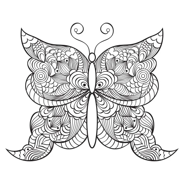 Abstraitpapillon sur fond blanc — Image vectorielle