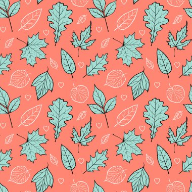  Turuncu arka plana yapraklarda