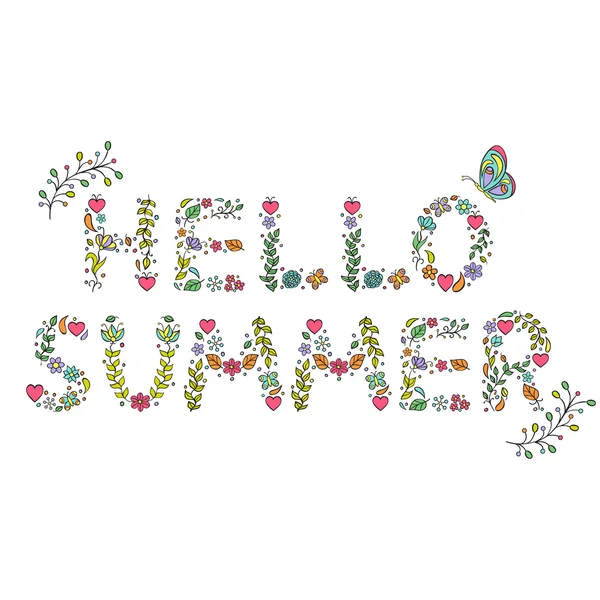 "Γεια σας το καλοκαίρι" — Διανυσματικό Αρχείο