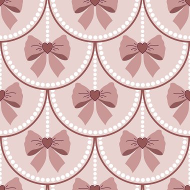 Katmanlı kalpleri olan simetrik, pürüzsüz bir desen..