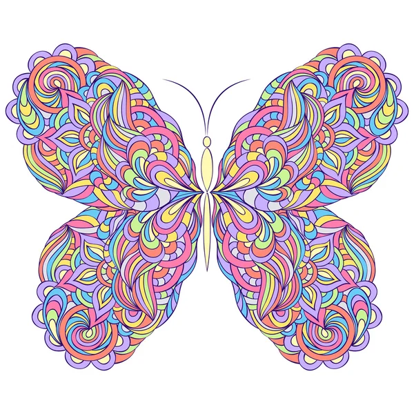 Renkli arka kelebek — Stok Vektör