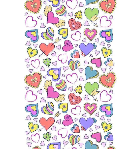 Patrón con corazones — Vector de stock