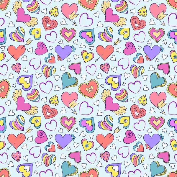 Pattern with hearts — Stock Vector