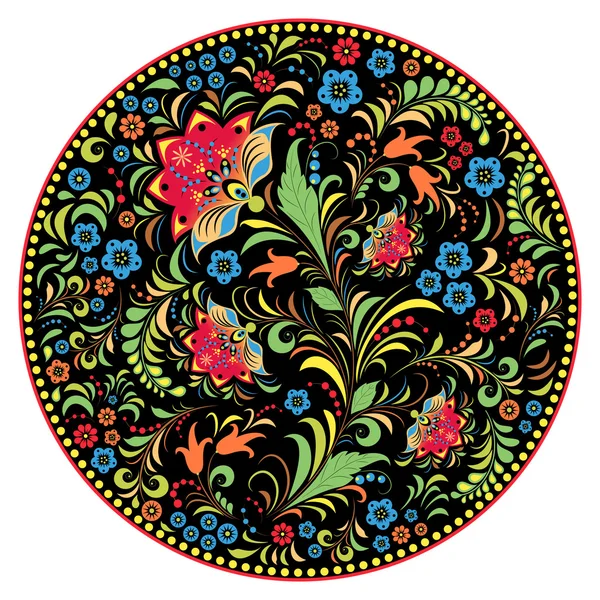 Floral traditional russian pattern — Stock Vector