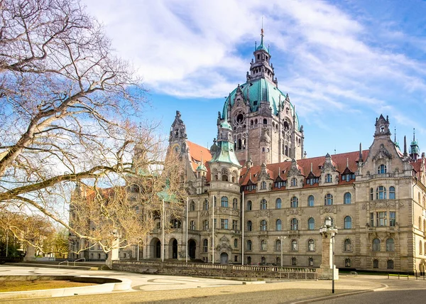 Neus Rathaus Ганновер, нове місто ратуша — стокове фото