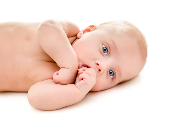 Portrait of a four months old baby — Stock Photo, Image