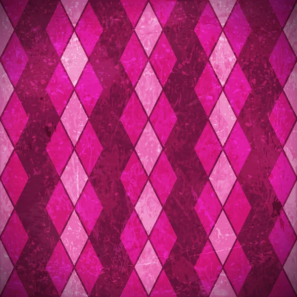 Roze paars rhombus grunge achtergrond — Stockvector