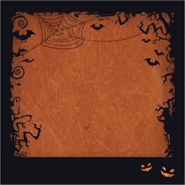 Turuncu halloween grunge çerçeve