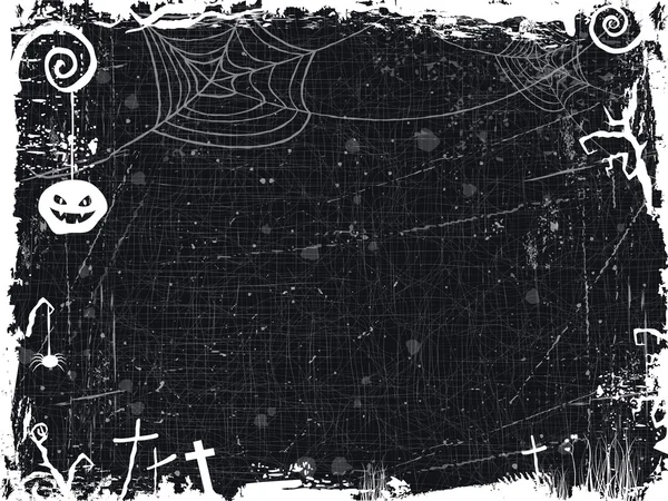 Black and white grunge Halloween frame — Stock Illustration Black and white grunge Halloween frame Royalty Free Stock Vectors