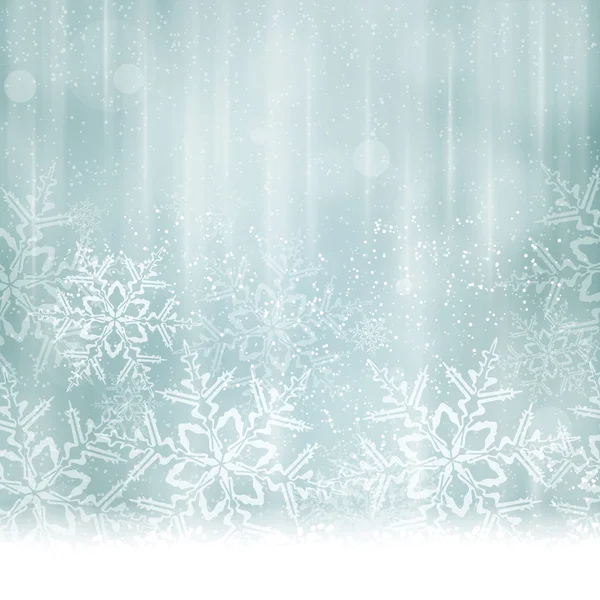 Resumen azul plata Navidad, fondo de invierno — Vector de stock