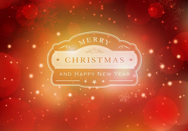 Red Merry Christmas typografie achtergrond — Stockvector