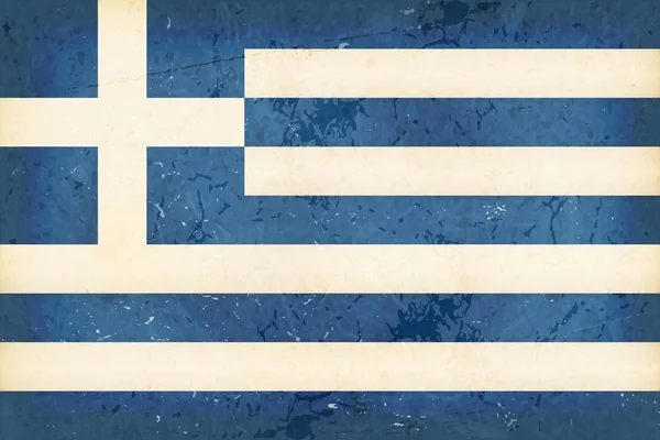 Drapeau de la Grèce avec élément grunge — Image vectorielle