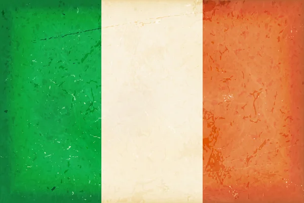 Flagge der Republik Irland mit Grunge-Elementen — Stockvektor