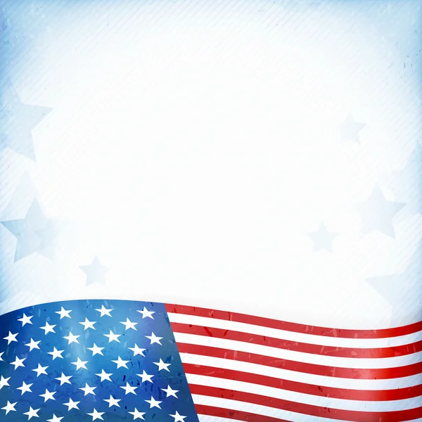 USA patriotischer Hintergrund mit Sternen und Streifen — Stockvektor