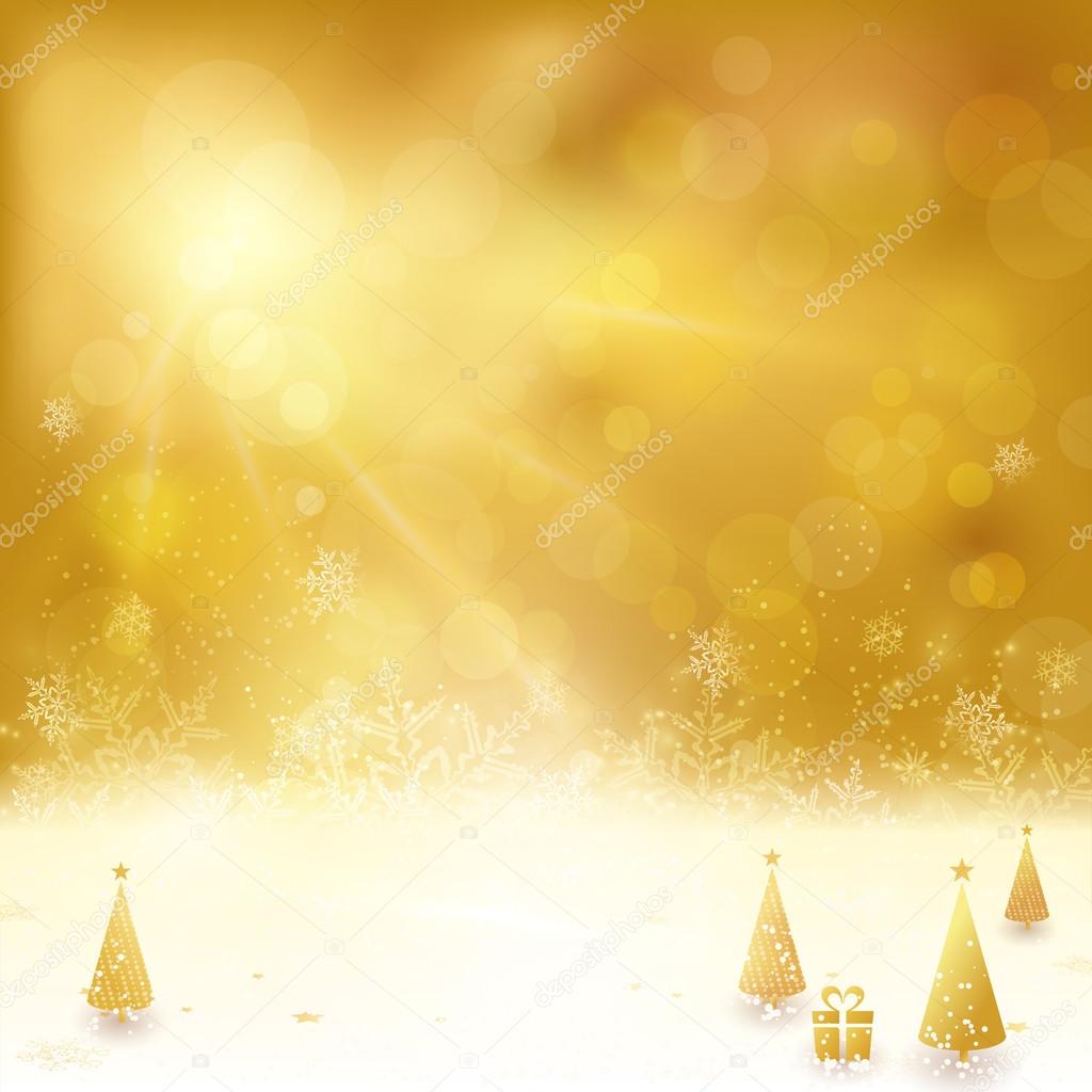 Gold Christmas Tree Background
