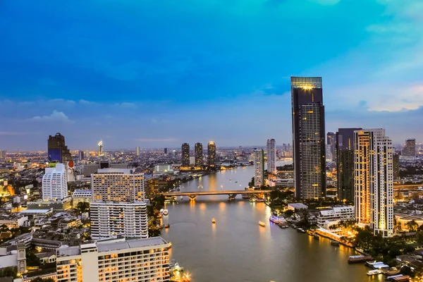 Utsikt över staden i bangkok, thailand. stadsbild. — Stockfoto