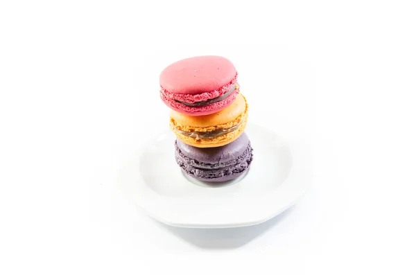 Macaron su sfondo bianco — Foto Stock