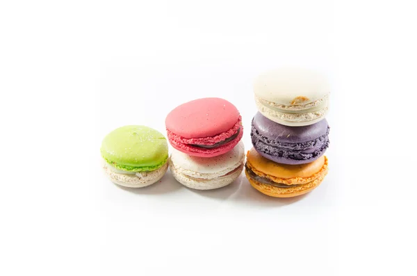 Macaron su sfondo bianco — Foto Stock