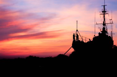 Gün batımı görünümü zırhlısı '