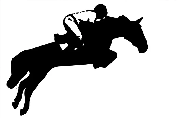 Ilustracja koń skoki na białym tle — Zdjęcie stockowe