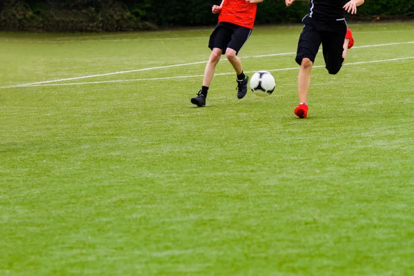 Correr equipo de fútbol — Foto de Stock