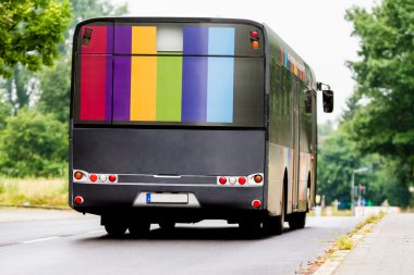 Yol backview otobüste