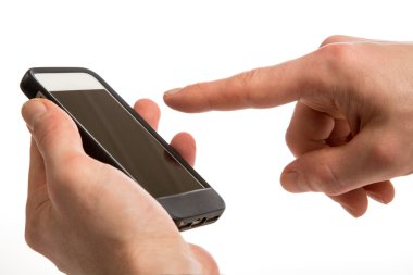 Mobil uygulama arama, üzerinde beyaz izole