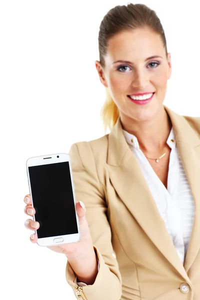 Mujer de negocios con smartphone — Foto de Stock