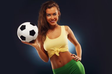 Futbol ile tezahürat mutlu Brezilya fan