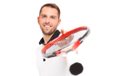 Tenis oyuncu veren raketi