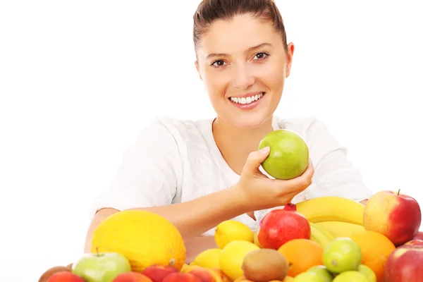 Mulher e frutos — Fotografia de Stock