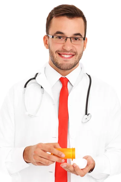 Läkare med piller — Stockfoto