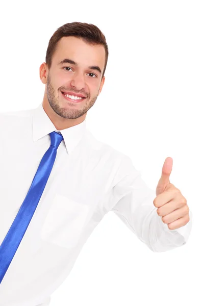 Businessman showing ok sign — Stock Photo, Image