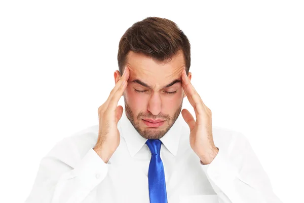 Businessman with headache — Stock Photo, Image