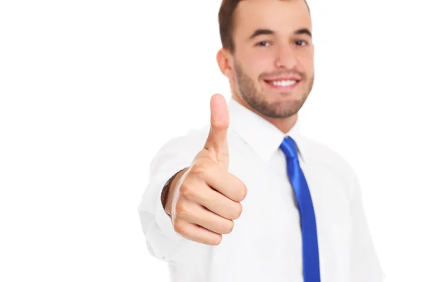 Businessman showing ok sign — Stock Photo, Image