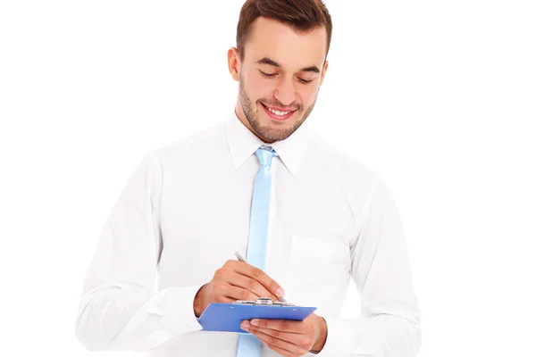Businessman signing documents — Stock Photo, Image