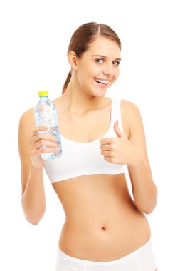 kadın şişe suyu uygun