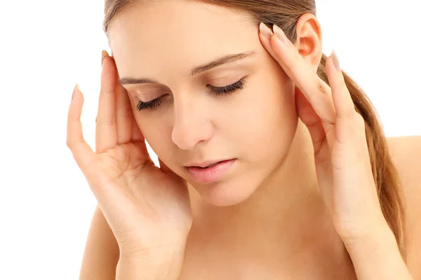 Woman having  headache — Stock Photo, Image