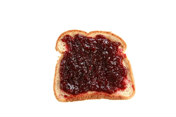 Peanut Butter Jelly Sandwich Isolated White Room Text — Photo