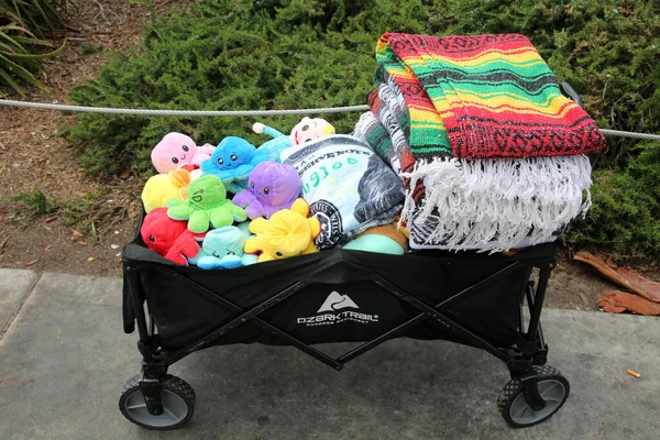 May 2021 Santa Monica California Usa Street Vendors Push Carts — Stock Photo, Image