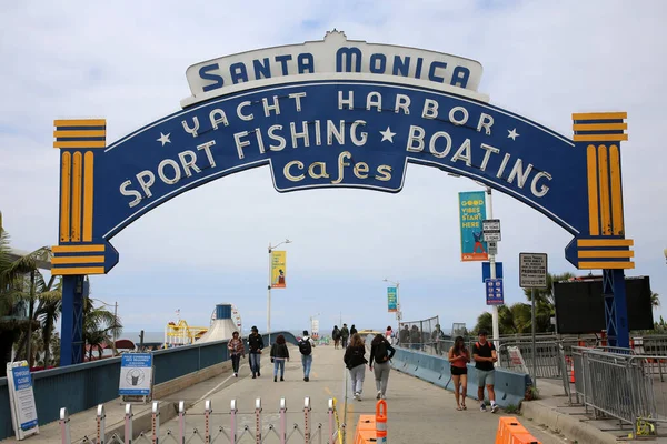 May 2021 Santa Monica California Usa Santa Monica Pier Entrance — Foto de Stock