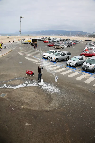 Mai 2021 Santa Monica Californie États Unis Homme Souffle Des — Photo