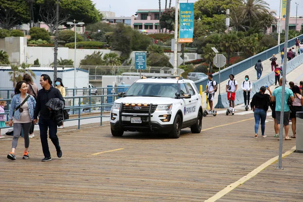 Мая 2021 Санта Моника Калифорния Сша Полицейская Машина Дороге — стоковое фото