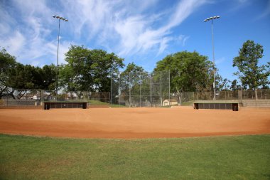 Beyzbol sahası. Boş bir beyzbol sahası temiz ve bir sonraki büyük maç için hazır. Beyzbol Amerika 'nın bir numaralı sporudur. Milyonlarca hayran tarafından oynandı ve izlendi. Beyzbol sahası.