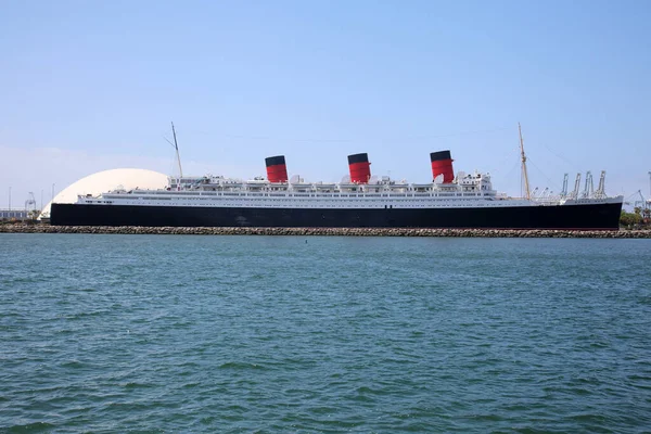 May 2021 Long Beach California Queen Mary Sits Docked Long — Stock Photo, Image
