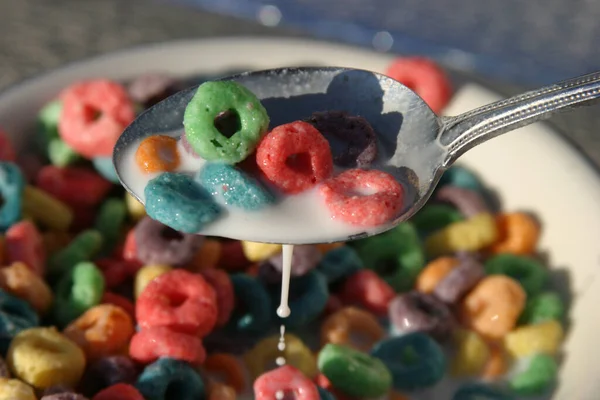 Gesunde Ernährung Ernährung Helle Müsliringe — Stockfoto