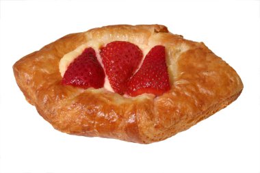 Çilekli ve kremalı peynirli pasta. Atıştırmalık veya tatlı..