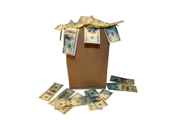 Amerikan Parası Duvar Kâğıdı Amerikan Para Kalıbının Tekrarı Para Torbaları — Stok fotoğraf